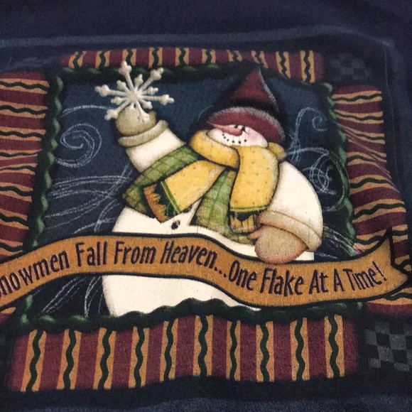 Christmas sweatshirt navy blue snowman XL - Picture 2 of 4